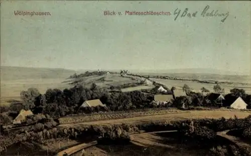 Ak Wölpinghausen Niedersachsen, Blick vom Matteschlösschen nach Bergkirchen