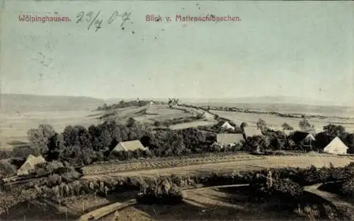 Ak Wölpinghausen Niedersachsen, Blick vom Matteschlösschen nach Bergkirchen