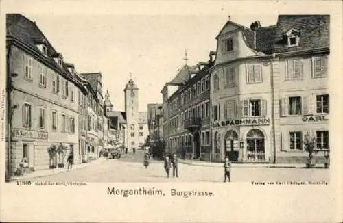 Ak Bad Mergentheim in Tauberfranken, Burgstraße