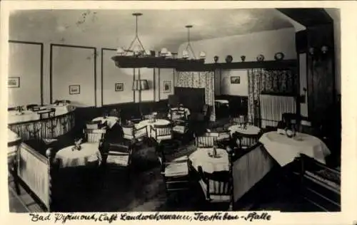 Ak Bad Pyrmont in Niedersachsen, Teestubenhalle im Cafe Landwehrmann, historische Hauptallee