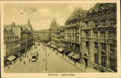 Ak Chemnitz in Sachsen, Johannisplatz