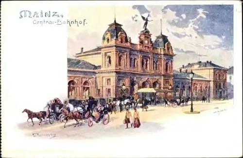 Künstler Litho Mainz am Rhein, Central-Bahnhof