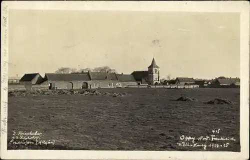 Ak Oppy Pas de Calais ?, Gesamtansicht, Kirche