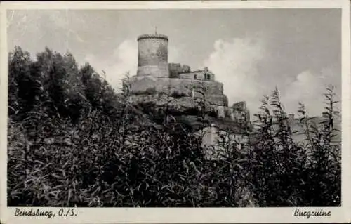 Ak Będzin Bendsburg Schlesien, Burgruine