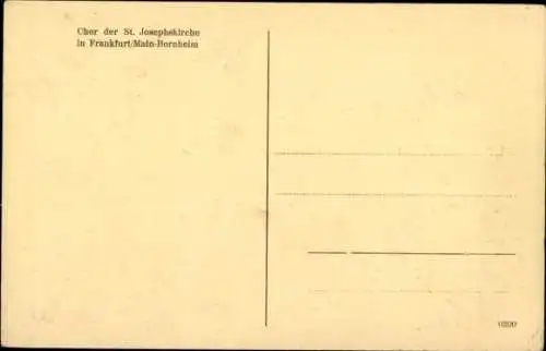 Ak Bornheim Frankfurt am Main, Chor der Sankt-Josephskirche