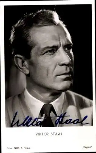 Ak Schauspieler Viktor Staal, Portrait, Autogramm