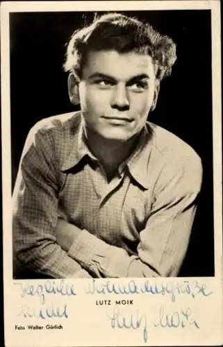 Ak Schauspieler Lutz Moik, Portrait, Autogramm