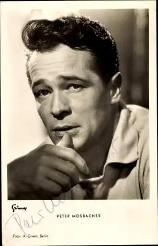 Ak Schauspieler Peter Mosbacher, Portrait, Autogramm