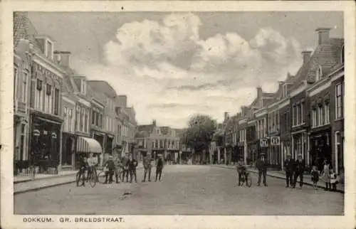 Ak Dokkum Dongeradeel Friesland Niederlande, Gr. Breedstraat