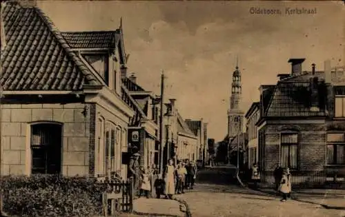 Ak Oldeboorn-Friesland Niederlande, Kerkstraat