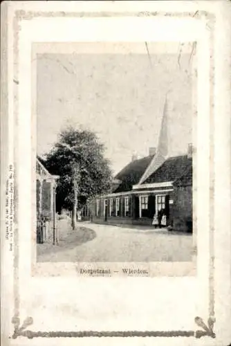 Passepartout Ak Wierden Overijssel, Dorpstraat