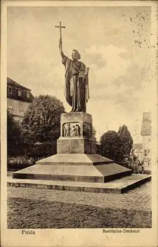 Ak Fulda in Hessen, Bonifatiusdenkmal