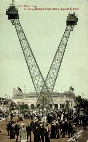 AK London City England, The Flip-Flap, Französisch-Britische Ausstellung London 1908
