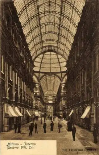 Ak Milano Mailand Lombardia, Interno Galleria-Vittorio-Emanuele