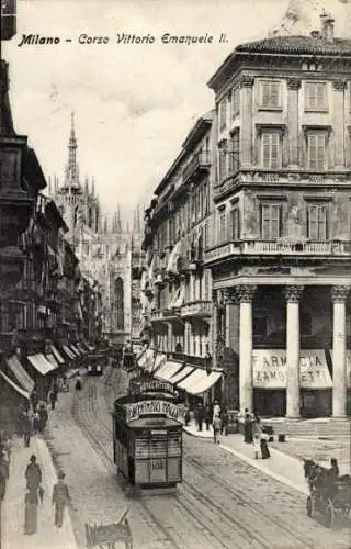 Ak Milano Mailand Lombardia, Corso-Vittorio-Emanuele II