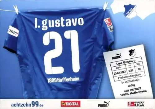 Autogramm Fußball, Luiz Gustavo, TSG 1899 Hoffenheim