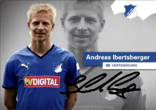 Autogramm Fußball, Andreas Ibertsberger, TSG 1899 Hoffenheim