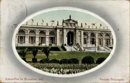 Ak Bruxelles Brüssel, Exposition 1910, Facade Principale