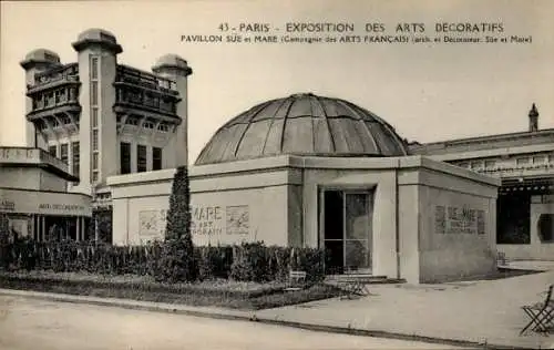 Ak Paris, Exposition Arts Décoratifs 1925, Pavillon Süe et Mare