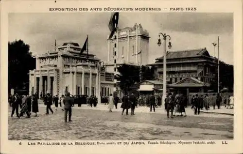 Ak Paris, Exposition des Arts Décoratifs modernes 1925, Les Pavillons de la Belgique