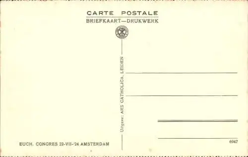 Ak Amsterdam Nordholland Niederlande, Het koor tijdens de H. Mis., Euch. Congres 1924