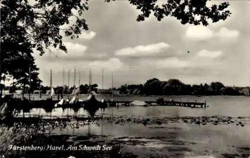 Ak Fürstenberg an der Havel, Schwedt-See, Steg