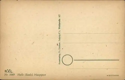 Ak Halle an der Saale, Hauptpost
