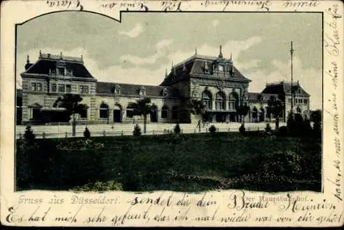Ak Düsseldorf am Rhein, Hauptbahnhof