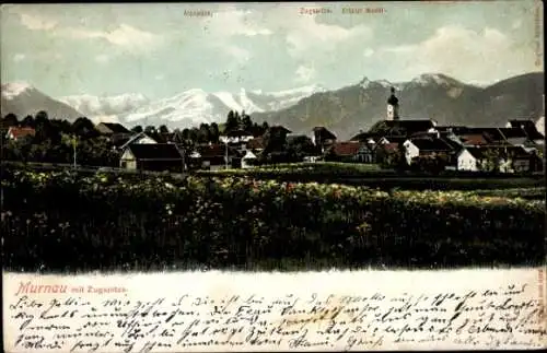 Ak Murnau am Staffelsee, Zugspitze, Ettaler Mandl