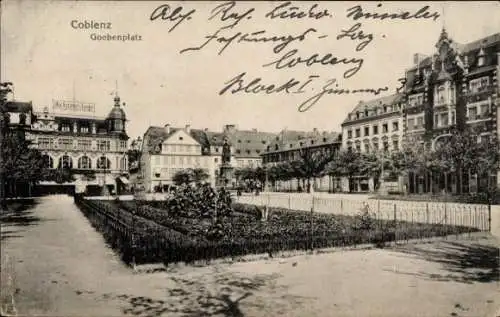 Ak Koblenz in Rheinland Pfalz, Goebenplatz, Hochstetter und Lange