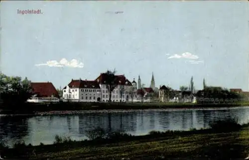 Ak Ingolstadt an der Donau Oberbayern, Teilansicht