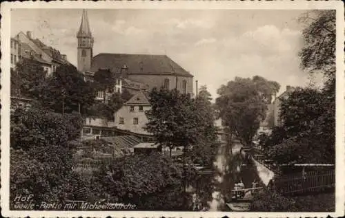Ak Hof an der Saale Oberfranken Bayern, Michaeliskirche
