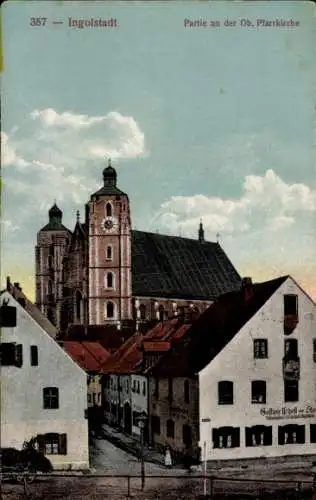 Ak Ingolstadt an der Donau Oberbayern, obere Pfarrkirche