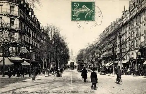 Ak Paris VI, Boulevard Saint-Michel