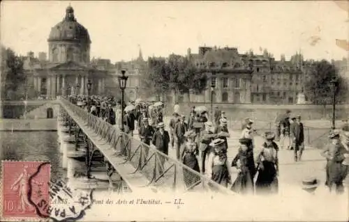 Ak Paris VI, Pont des Arts und das Institut