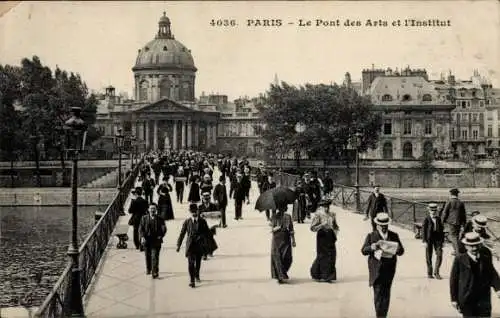 Ak Paris VI, Pont des Arts und das Institut