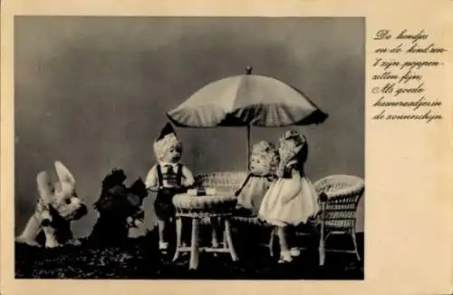 Ak Puppen und Plüschtiere