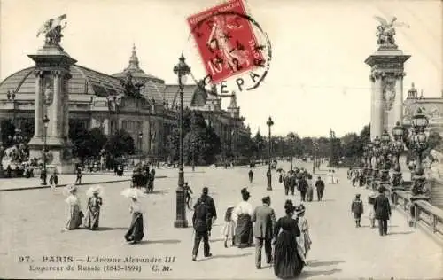 Ak Paris VIIIe Élysée, Avenue Alexandre III
