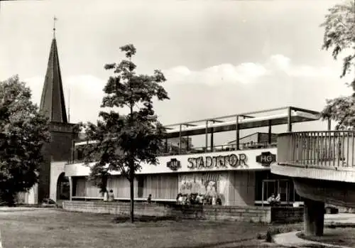 Ak Cottbus in der Niederlausitz, Stadtmauernensemble, Café Am Stadttor