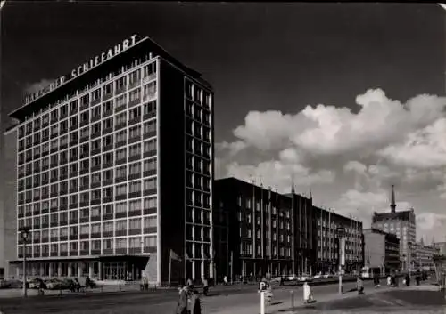 Ak Rostock in Mecklenburg, Haus der Schiffahrt