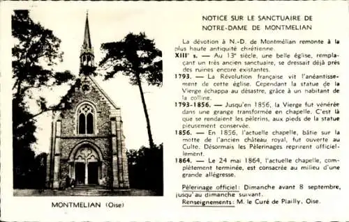 Ak Montmélian Oise, Notre Dame de Montmelian