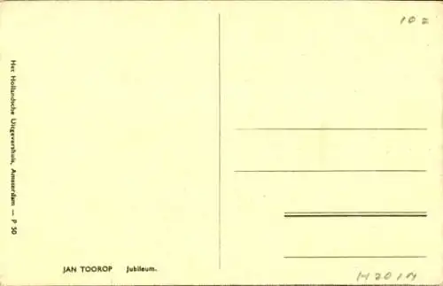 Künstler Ak Toorop, Jan, Jubileum