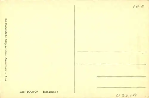 Künstler Ak Toorop, Jan, Eucharistie 1