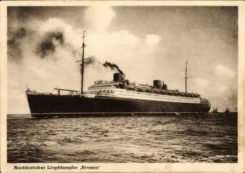 Ak Dampfer Bremen, Norddeutscher Lloyd