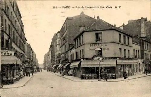 Ak Paris XIV., Rue de Lourmel und Rue Viala