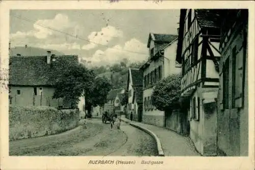 Ak Auerbach Bensheim an der Bergstraße Hessen, Bachgasse