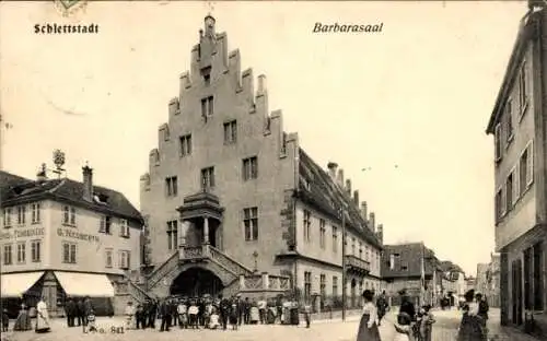 Ak Sélestat Schlettstadt Elsass Bas Rhin, Barabarasaal