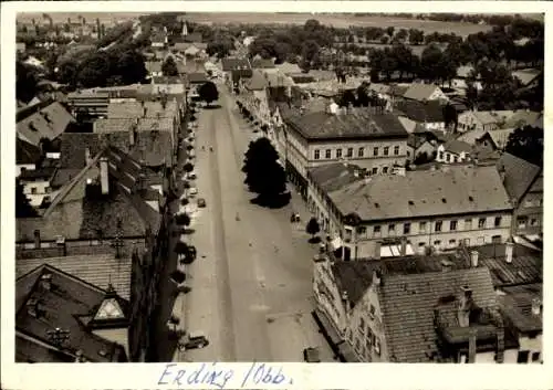 Ak Erding in Oberbayern, Teilansicht, Luftaufnahme