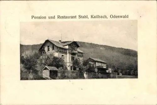 Ak Kailbach im Odenwald Oberzent, Pension und Restaurant Stahl