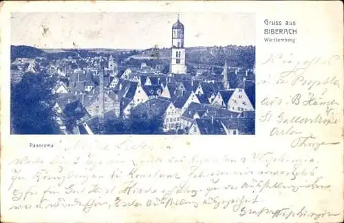 Ak Biberach an der Riß in Oberschwaben Württemberg, Panorama, Hotel Goldener Löwe